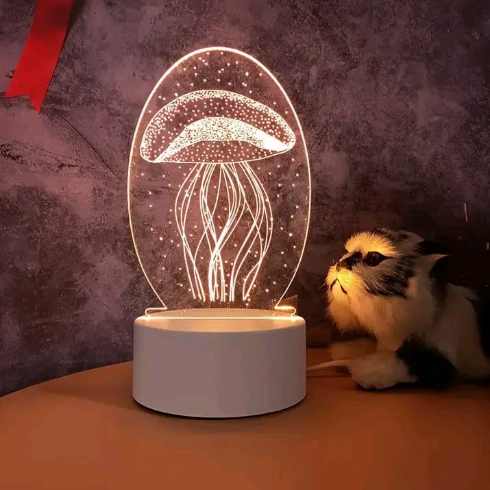 Jelly Fish 3d LED Lamp